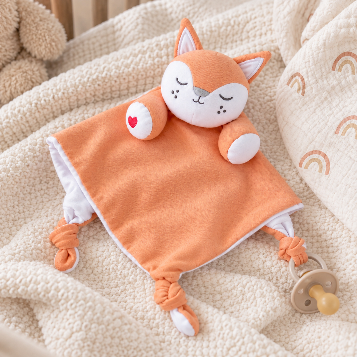 Queebi Fox Lovey Security Blanket
