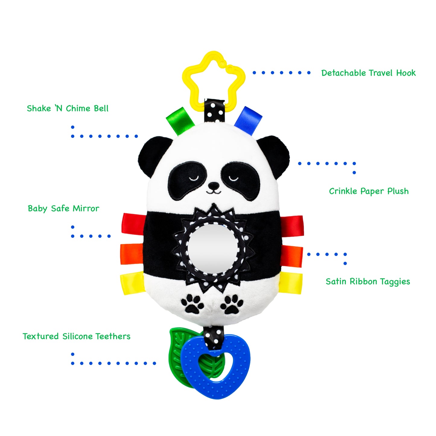 Kalianii Squish 'N Play Panda Activity Toy