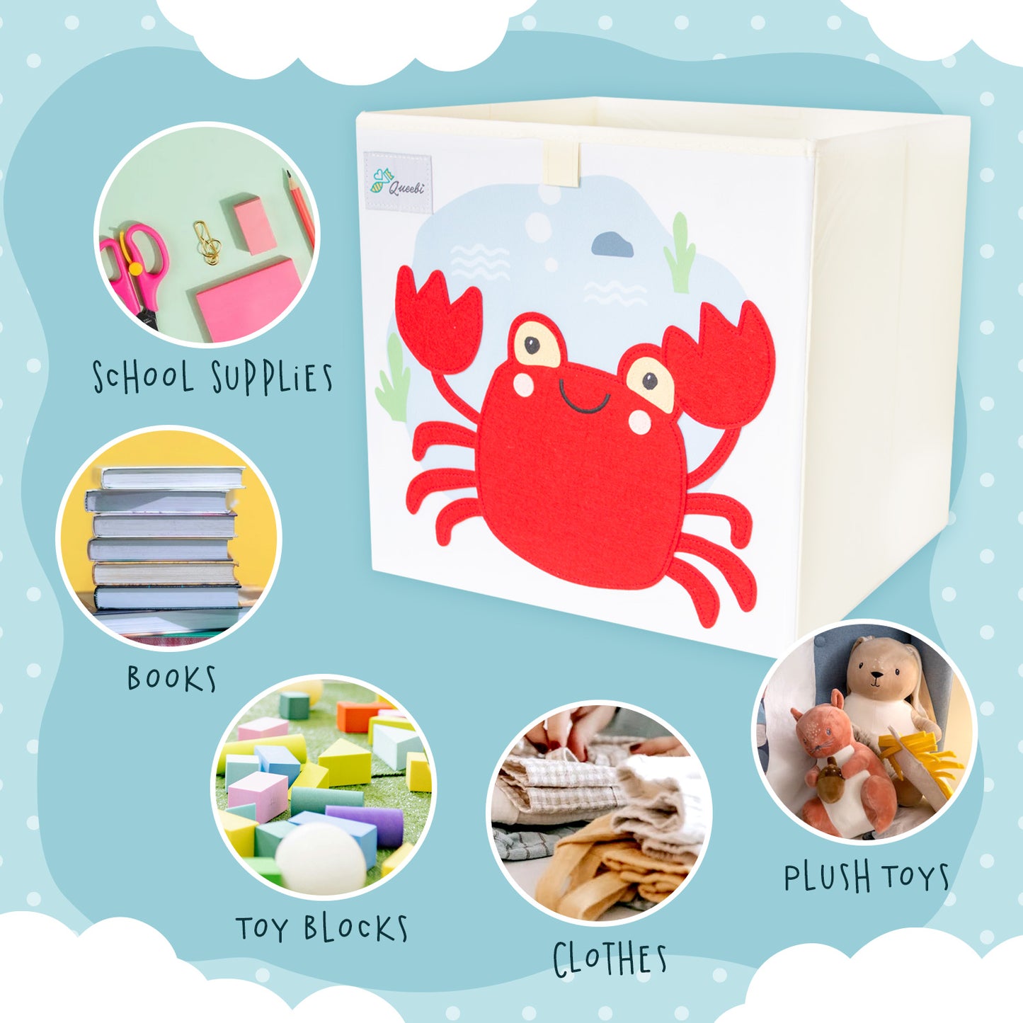 Queebi Storage Cube - Crab