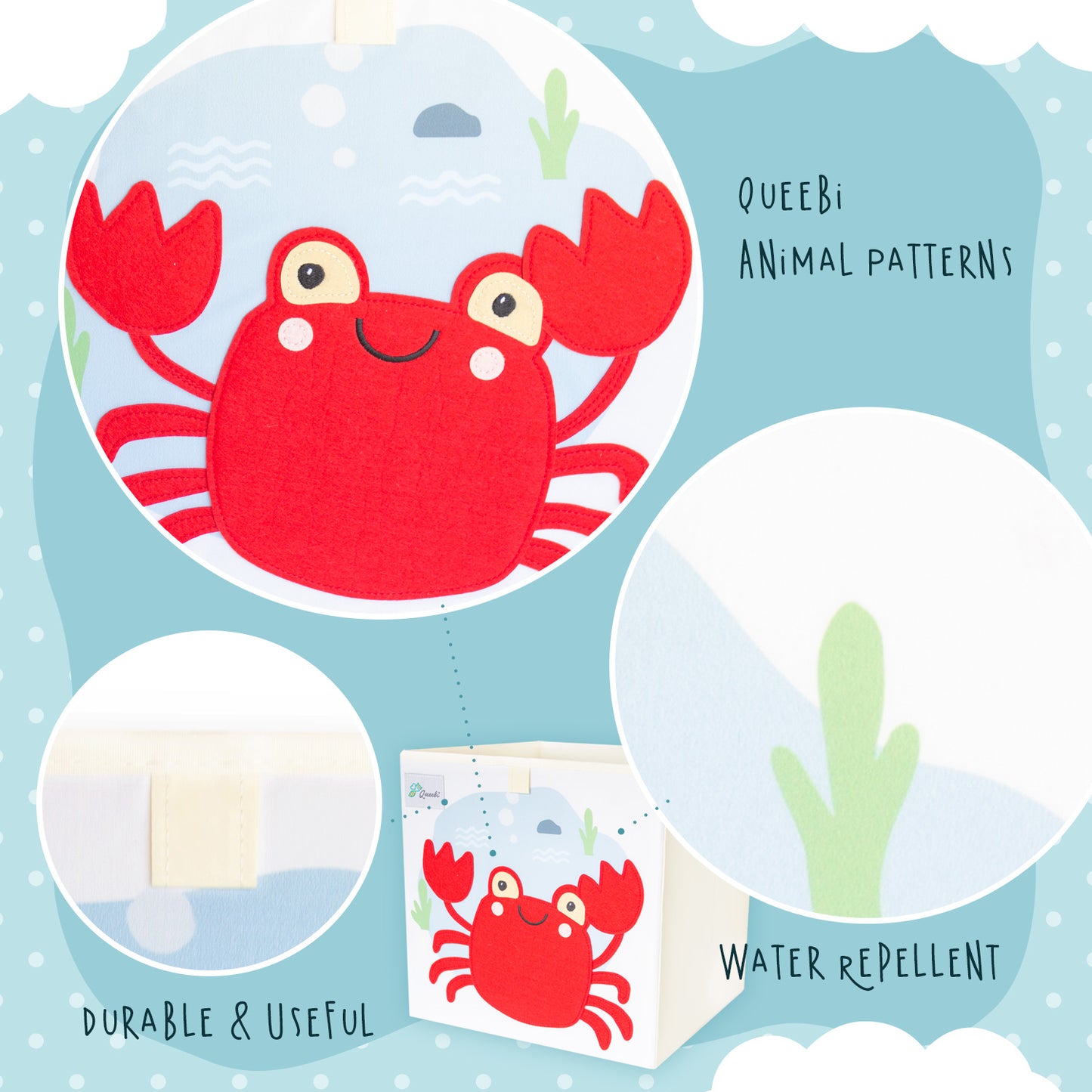 Queebi Storage Cube - Crab