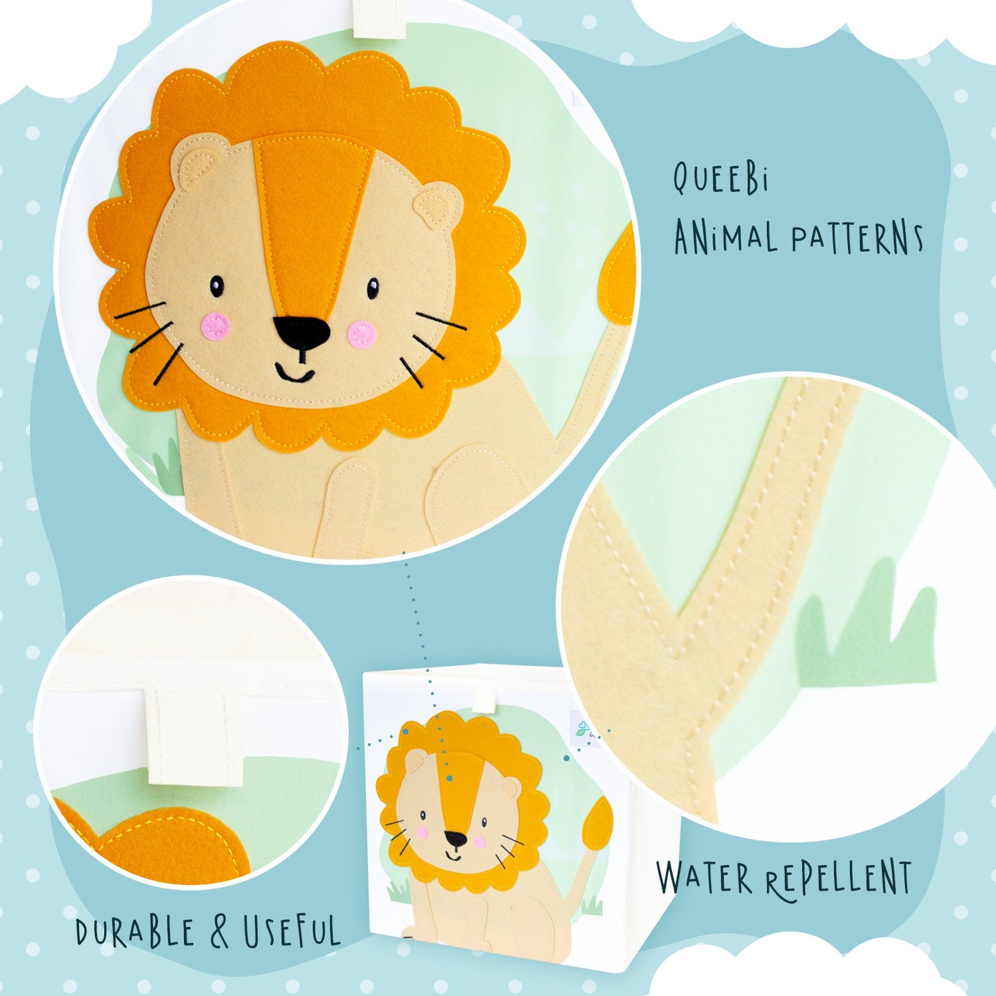 Queebi Storage Cube - Lion