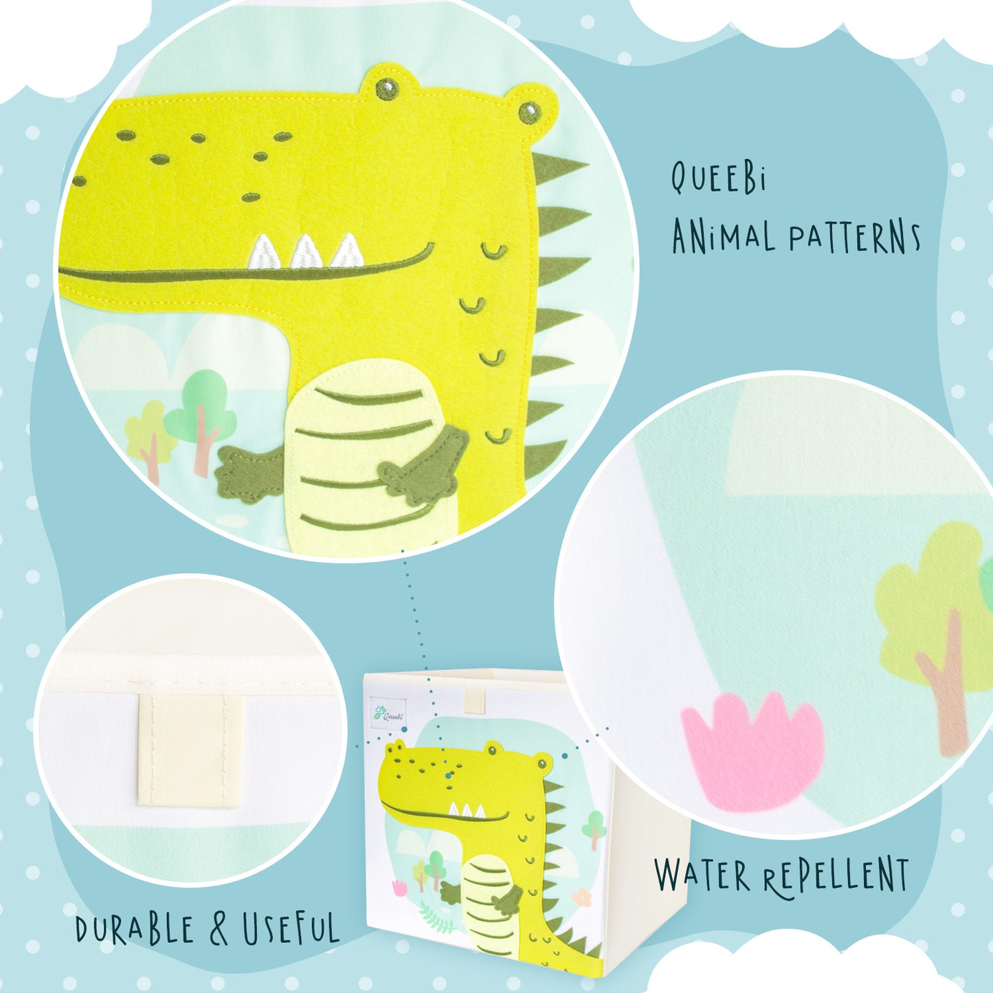 Queebi Storage Cube - Crocodile