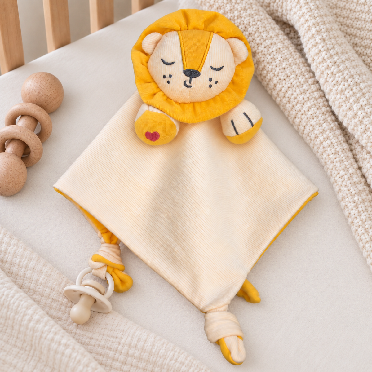 Queebi Lion Lovey Security Blanket