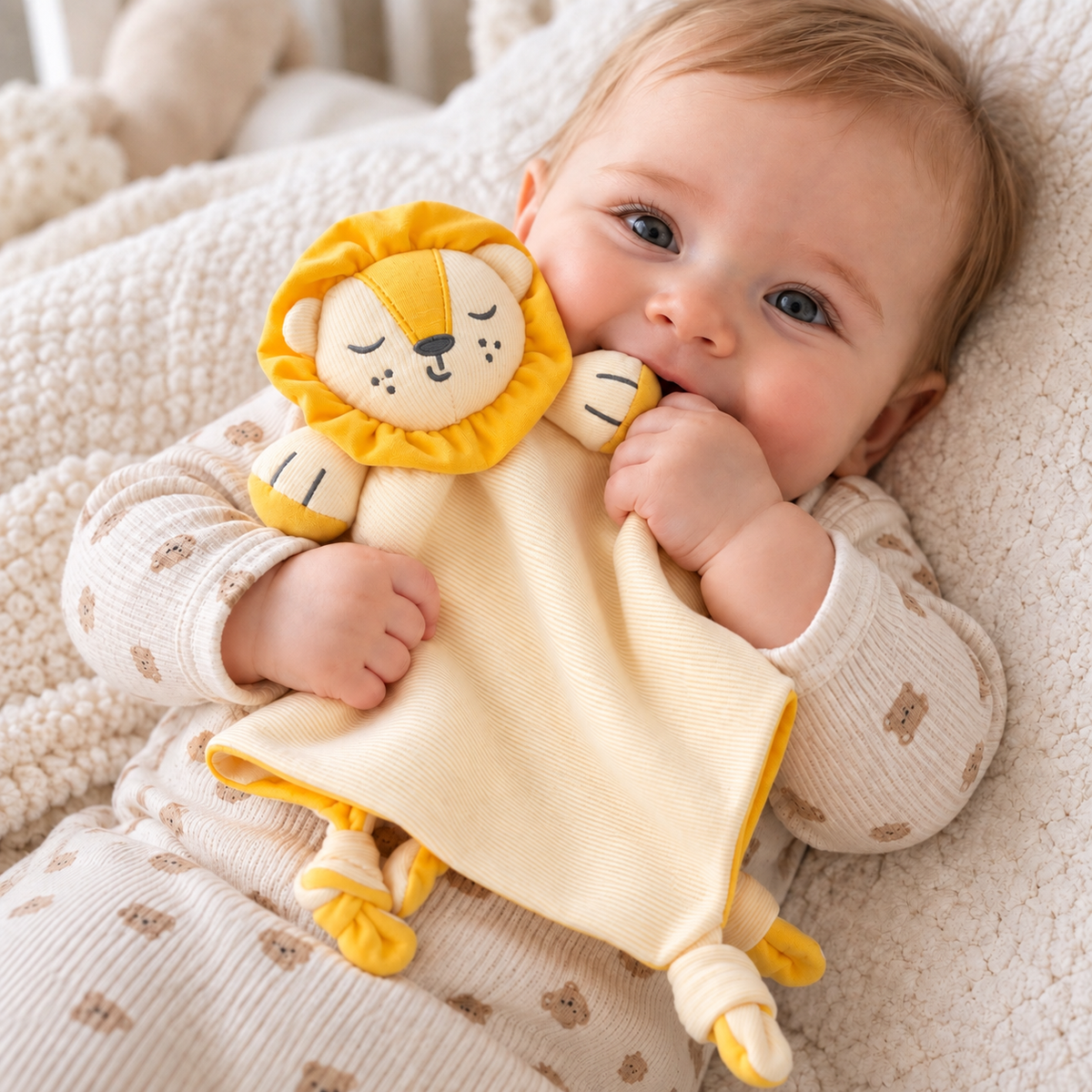 Queebi Lion Lovey Security Blanket