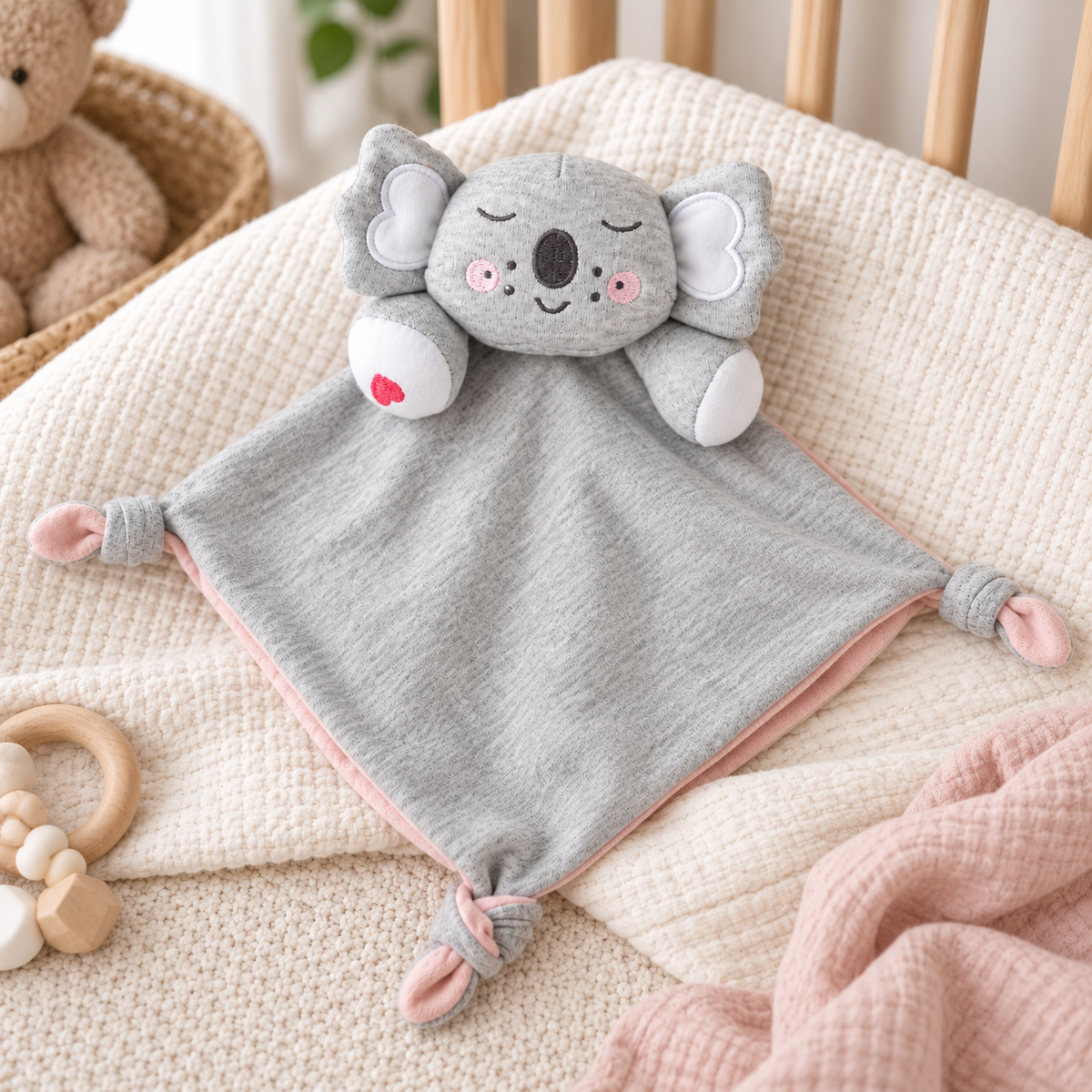 Queebi Koala Lovey Security Blanket