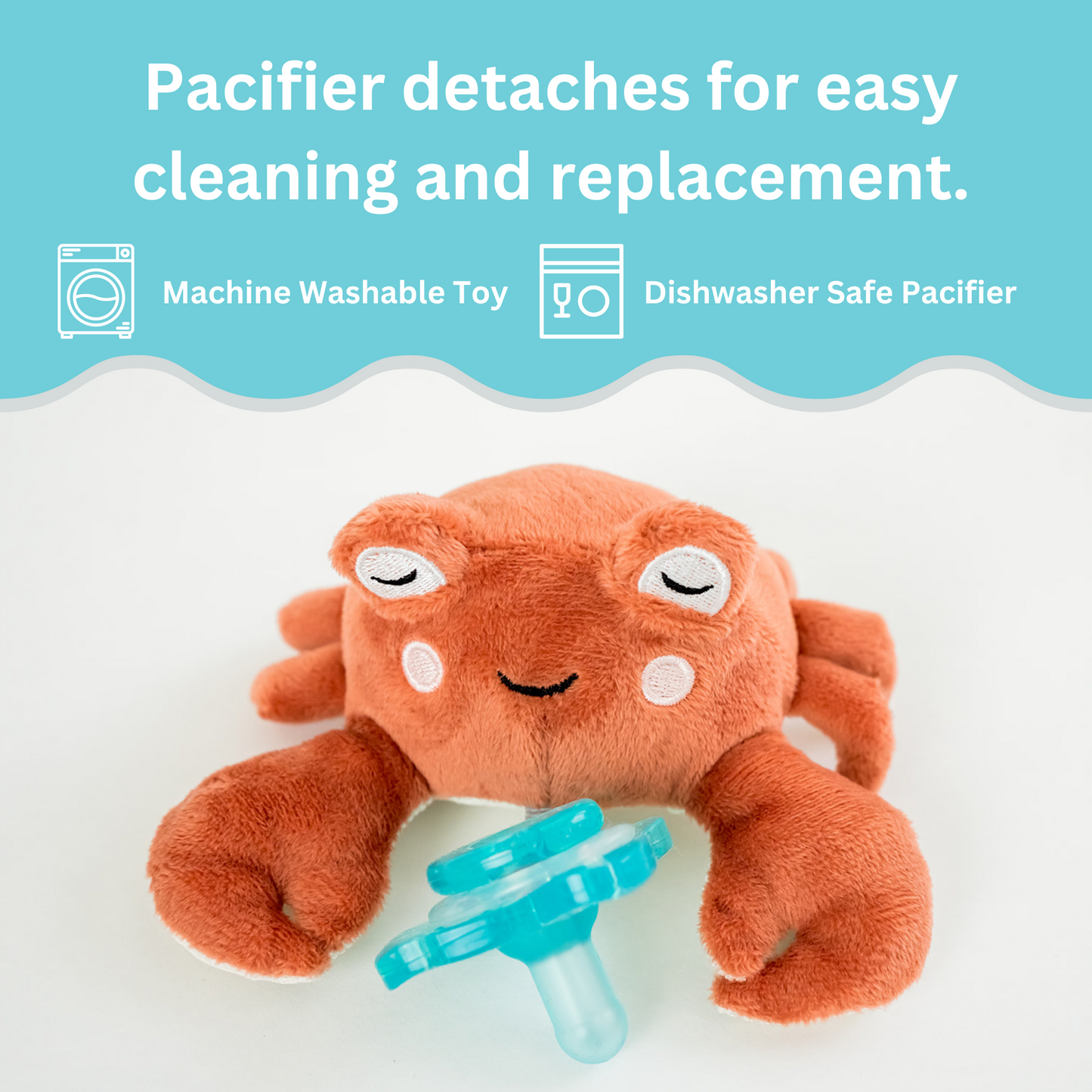 Queebi PaciBuddy Crab Pacifier Holder