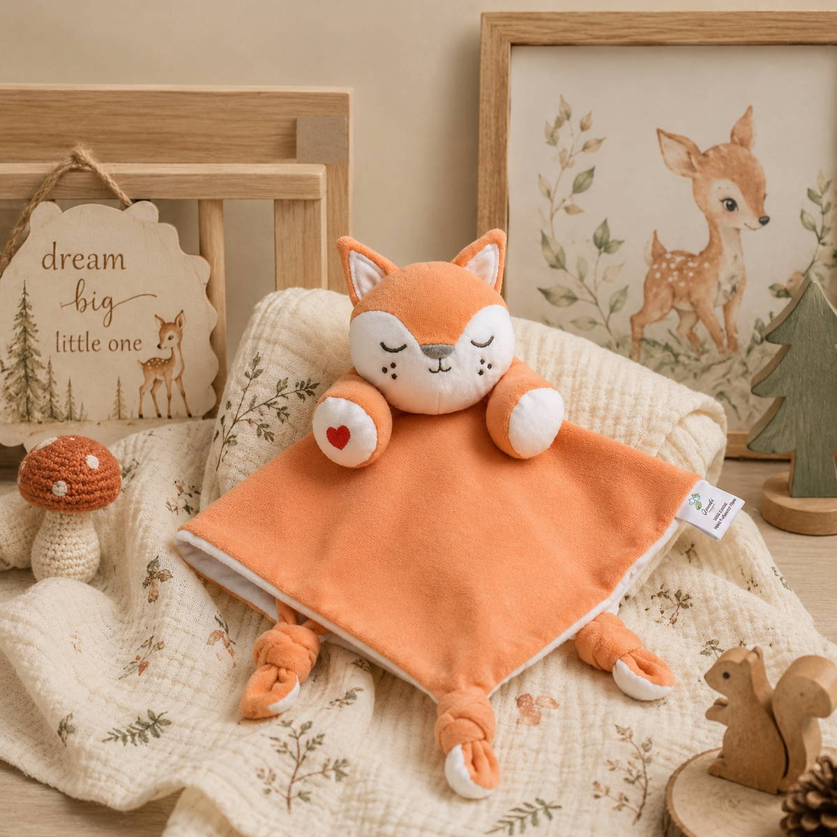 Queebi Fox Lovey Security Blanket